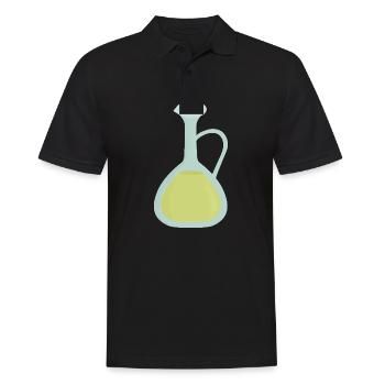 olive oil - Men's Polo Shirt - black - Front - Kai (181cm)