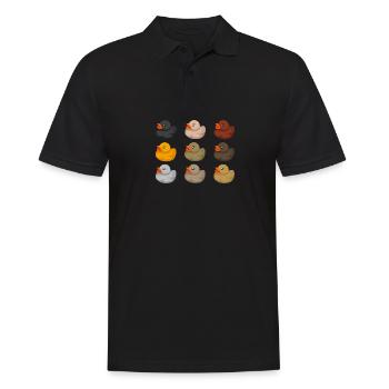 Ethnic Ducks - Men's Polo Shirt - black - Front - Kai (181cm)