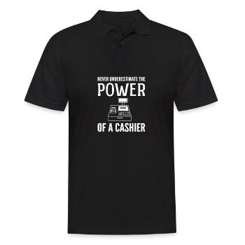 Befugnis der Kassiererin Buchhalter Geschenk - Männer Poloshirt - Schwarz - Vorne - Kai (181cm)