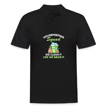 Nettoyant ménager Femme de ménage Tee Humo - Polo Homme - noir - Devant - Kai (181cm)