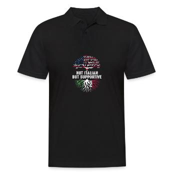 Drapeau des États-Unis d’Amérique vintage non italien en détresse, ab - Polo Homme - noir - Devant - Kai (181cm)