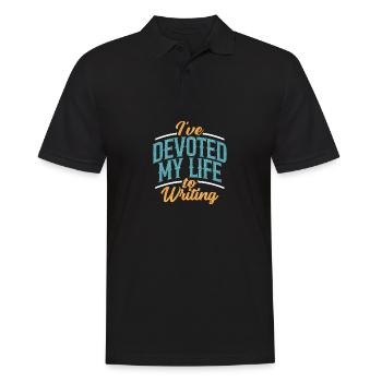 I've Devoted My Life To Writing Passion - Men's Polo Shirt - black - Front - Kai (181cm)