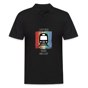 Train Railway Railroad Worker Trains Train Driver - Men's Polo Shirt - black - Front - Kai (181cm)