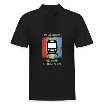 Train Railway Railroad Worker Trains Train Driver - Men's Polo Shirt - black - Front - Kai (181cm)