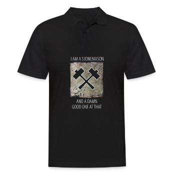 Steinmetz Steinbildhauer Spruch - Männer Poloshirt - Schwarz - Vorne - Kai (181cm)