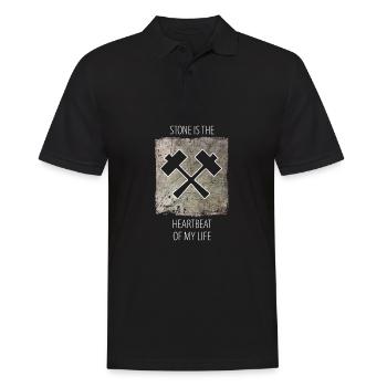 Steinmetz Steinbildhauer Spruch - Männer Poloshirt - Schwarz - Vorne - Kai (181cm)