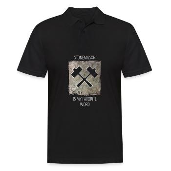 Steinmetz Steinbildhauer Spruch - Männer Poloshirt - Schwarz - Vorne - Kai (181cm)