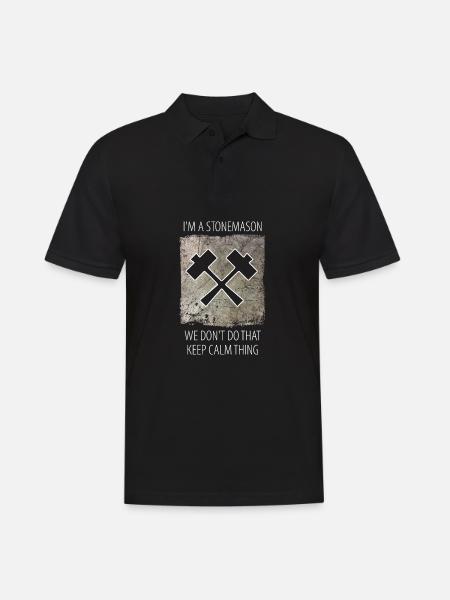 Steinmetz Steinbildhauer Spruch - Männer Poloshirt - Schwarz