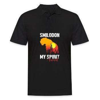 Säbelzahntiger - Männer Poloshirt - Schwarz - Vorne - Kai (181cm)