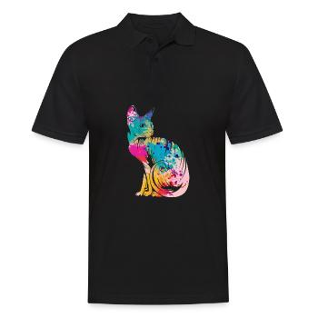 Chats Sphynx - Polo Homme - noir - Devant - Kai (181cm)