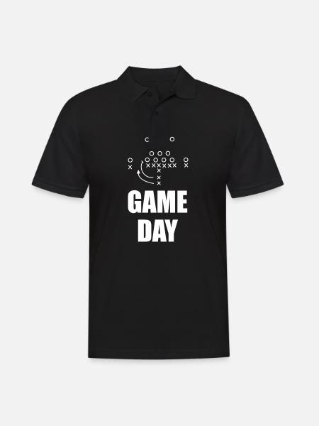 Football American Football - Männer Poloshirt - Schwarz