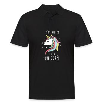 I'm not weird I'm a unicorn - Men's Polo Shirt - black - Front - Kai (181cm)