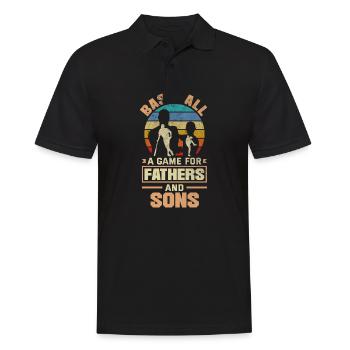A Game For Fathers And Sons Fathers Day Baseball - Männer Poloshirt - Schwarz - Vorne - Kai (181cm)