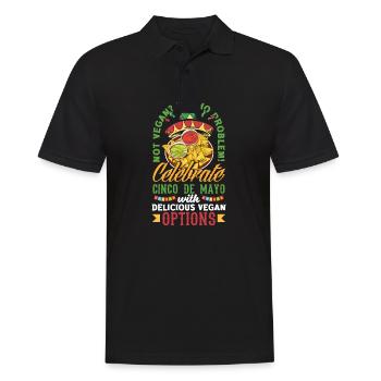 Nacho problem! Cinco de Mayo with delicious vegan - Männer Poloshirt - Schwarz - Vorne - Kai (181cm)