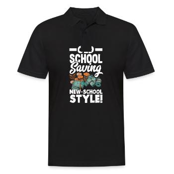Old-School Saving New-School Style - Polo Homme - noir - Devant - Kai (181cm)