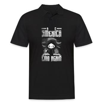 Emoticon Make America Emo Again Emocore Aesthetic - Men's Polo Shirt - black - Front - Kai (181cm)
