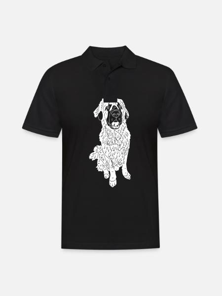 Leonberger Mix - Männer Poloshirt - Schwarz