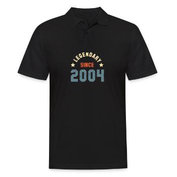 Vintage Legendary since 2004 Geburtstag Retro - Männer Poloshirt - Schwarz - Vorne - Kai (181cm)