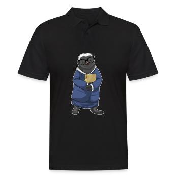 Dachs Sekretärin Ordner Büro - Männer Poloshirt - Schwarz - Vorne - Kai (181cm)