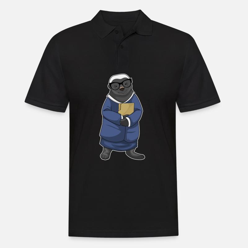 Dachs Sekretärin Mappe - Männer Poloshirt - Schwarz