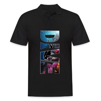 Plongée - Grand design de plongée sous-marine - Polo Homme - noir - Devant - Kai (181cm)