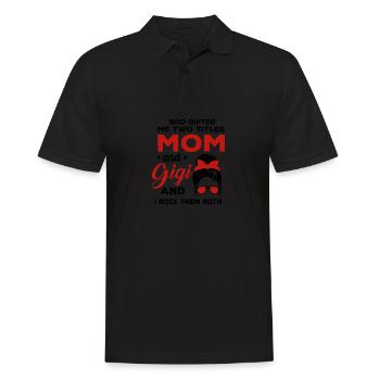God gave me two titles Mother and Gigi and I - Men's Polo Shirt - black - Front - Kai (181cm)