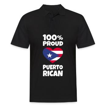 | du drapeau de Porto Rico Idées cadeaux portoricaines - Polo Homme - noir - Devant - Kai (181cm)