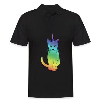 I'm a caticorn.. Cat Unicorn tshirt unicorn squad - Men's Polo Shirt - black - Front - Kai (181cm)