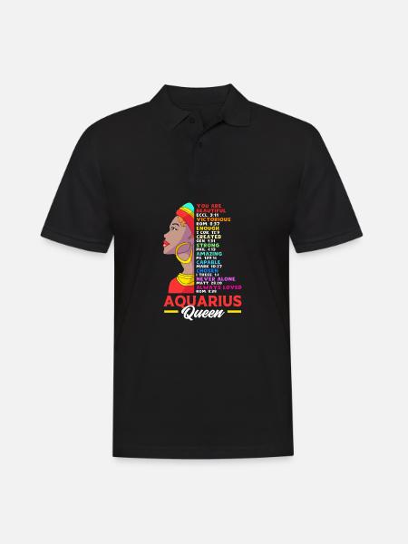 Sternzeichen Wassermann - Männer Poloshirt - Schwarz
