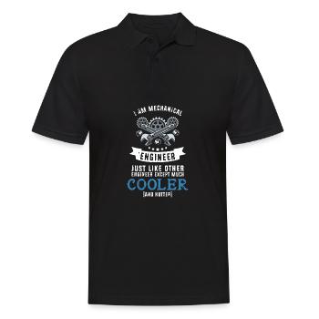 Mechanical Engineer - Men's Polo Shirt - black - Front - Kai (181cm)