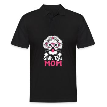 Shih Tzu - Men's Polo Shirt - black - Front - Kai (181cm)