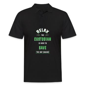 Gardien d’école - Polo Homme - noir - Devant - Kai (181cm)