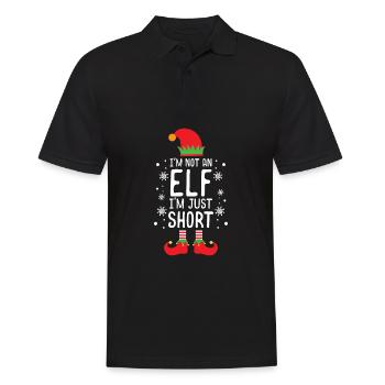 Noël, je ne suis pas un elfe, je suis juste un Noël drôle - Polo Homme - noir - Devant - Kai (181cm)