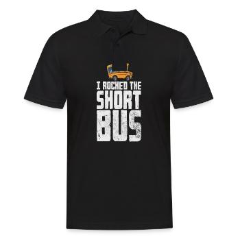 I rocked the short bus - Männer Poloshirt - Schwarz - Vorne - Kai (181cm)