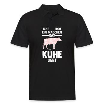 Kuh Landwirt Bauernhof Kühe - Männer Poloshirt - Schwarz - Vorne - Kai (181cm)