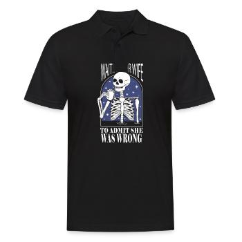 Waiting For Wife To Admit She Was Wrong Funny - Men's Polo Shirt - black - Front - Kai (181cm)
