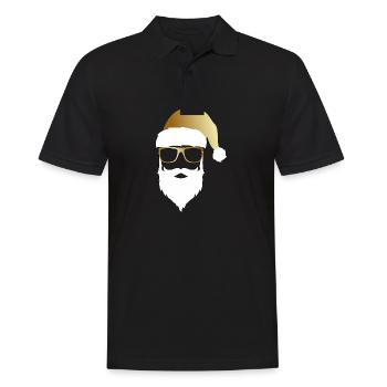 Weihnachtsmann - Männer Poloshirt - Schwarz - Vorne - Kai (181cm)
