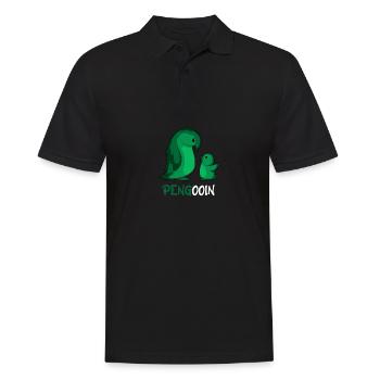 Pengooin Loving Parent. Cadeau - Polo Homme - noir - Devant - Kai (181cm)