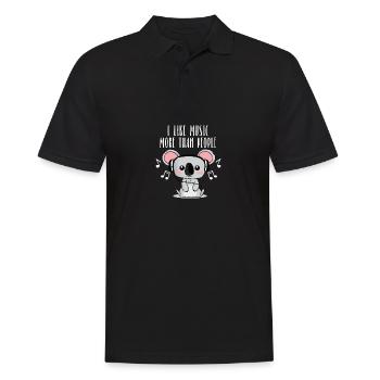 Ich mag Musik Musiker Gift - Männer Poloshirt - Schwarz - Vorne - Kai (181cm)