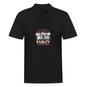 Coherence Gaming Time Gamer Gift - Men's Polo Shirt - black - Front - Kai (181cm)