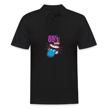 Cadeau symbole des années 80 pour toujours des années 80 - Polo Homme - noir - Devant - Kai (181cm)