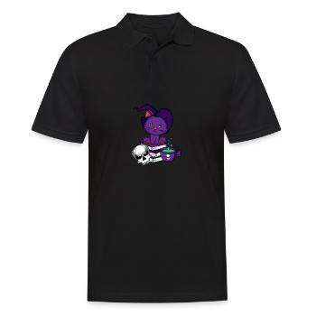Witch Cat. Pet lovers poison - Men's Polo Shirt - black - Front - Kai (181cm)
