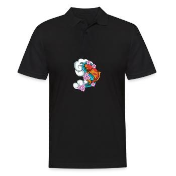 Kirschblüte Aquarist Gift - Männer Poloshirt - Schwarz - Vorne - Kai (181cm)