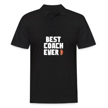 Bester Trainer aller Zeiten Fussball Trainer Gift - Männer Poloshirt - Schwarz - Vorne - Kai (181cm)