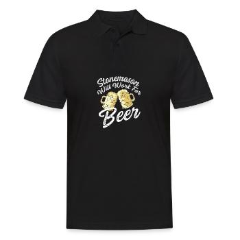 Arbeit für Bier Alkoholische Person Gift - Männer Poloshirt - Schwarz - Vorne - Kai (181cm)