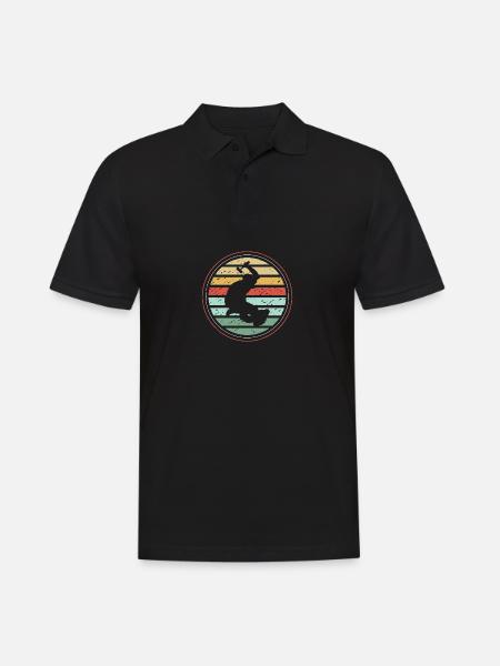 Weinlesestein Holzschnitzer Gift - Männer Poloshirt - Schwarz