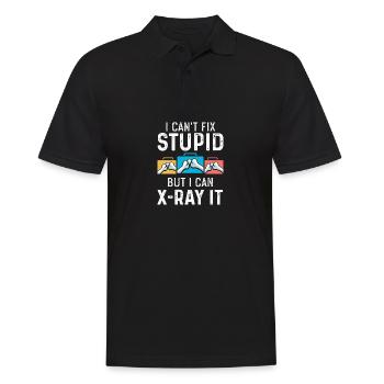 Can't fix stupid Sarcastic person Gif - Men's Polo Shirt - black - Front - Kai (181cm)