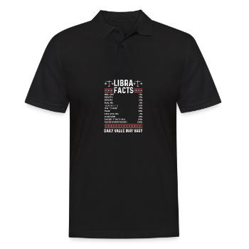 Waage Fakten Freundliche Person Gift - Männer Poloshirt - Schwarz - Vorne - Kai (181cm)