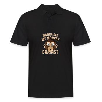 Des cerveaux de singe ? Drôle de cadeau de travailleur - Polo Homme - noir - Devant - Kai (181cm)