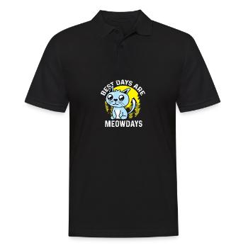 Meow Days Pet Groomer Cadeau - Polo Homme - noir - Devant - Kai (181cm)